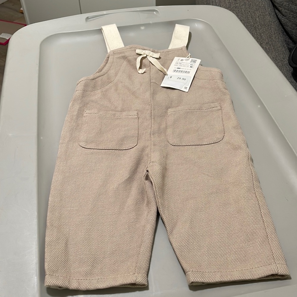 Zara Kids Ruffled Overalls